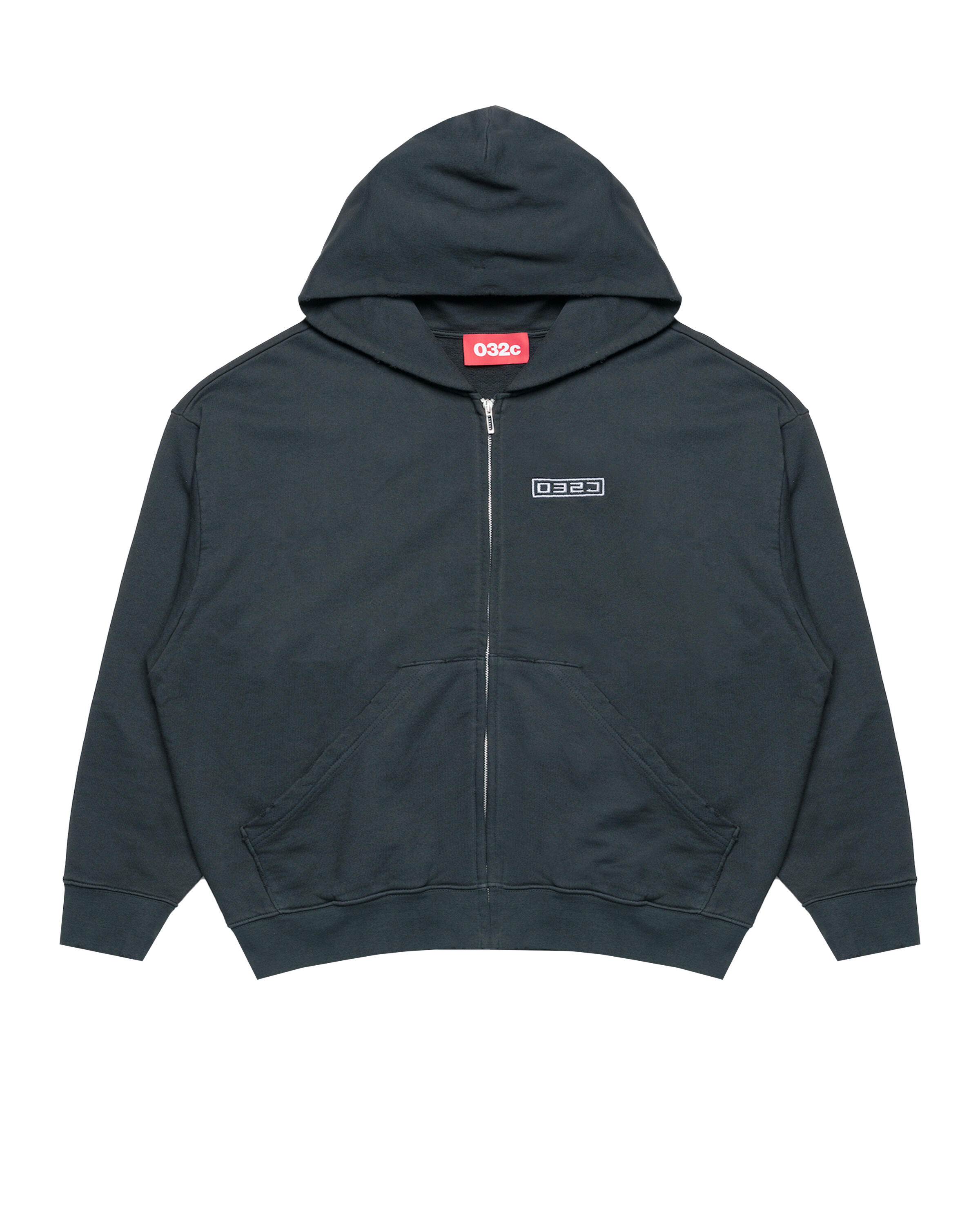 【関税込み】032c ブラック Routine ジップフーディ 032c ''ROUTINE'' ZIP HOODIE | S25-URC-0841-050 | AFEW STORE